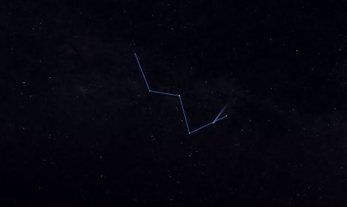 20  aprile,cometa in cassiopea