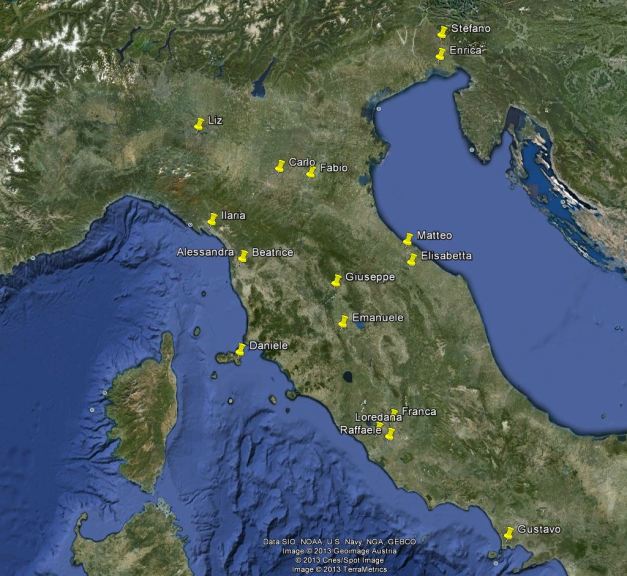 Osservazioni visuali del bolide 