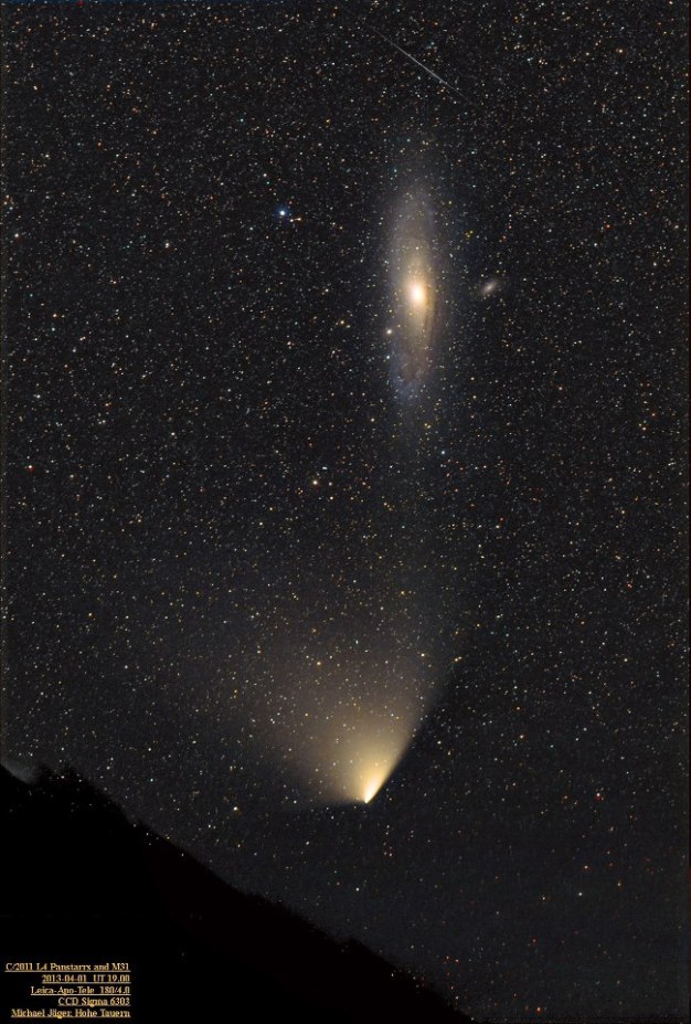 1 aprile, l'avvicinamento fra i due oggetti documentato da Mchael Jaeger